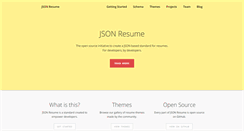 Desktop Screenshot of jsonresume.org