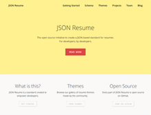 Tablet Screenshot of jsonresume.org
